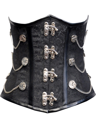 Corsage Unterbrust Steampunk schwarz